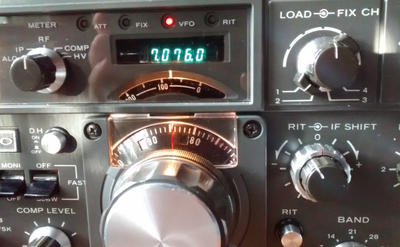 TS-820s dial on 7.076MHz