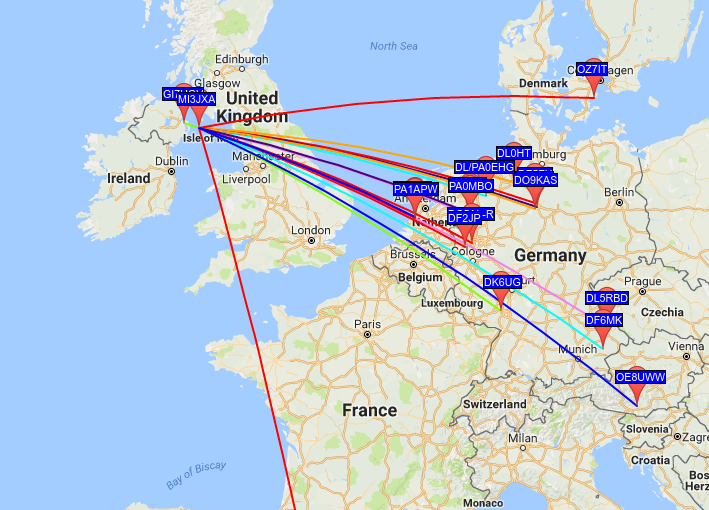 First WSPR call on 10W with ICOM IC-706MKII